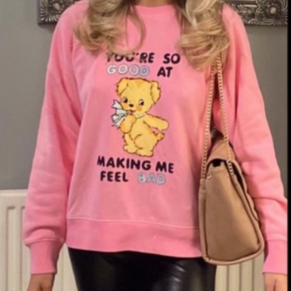 Marc Jacobs distress sweatshirt ( you are so good at making me feel bad ) XS
